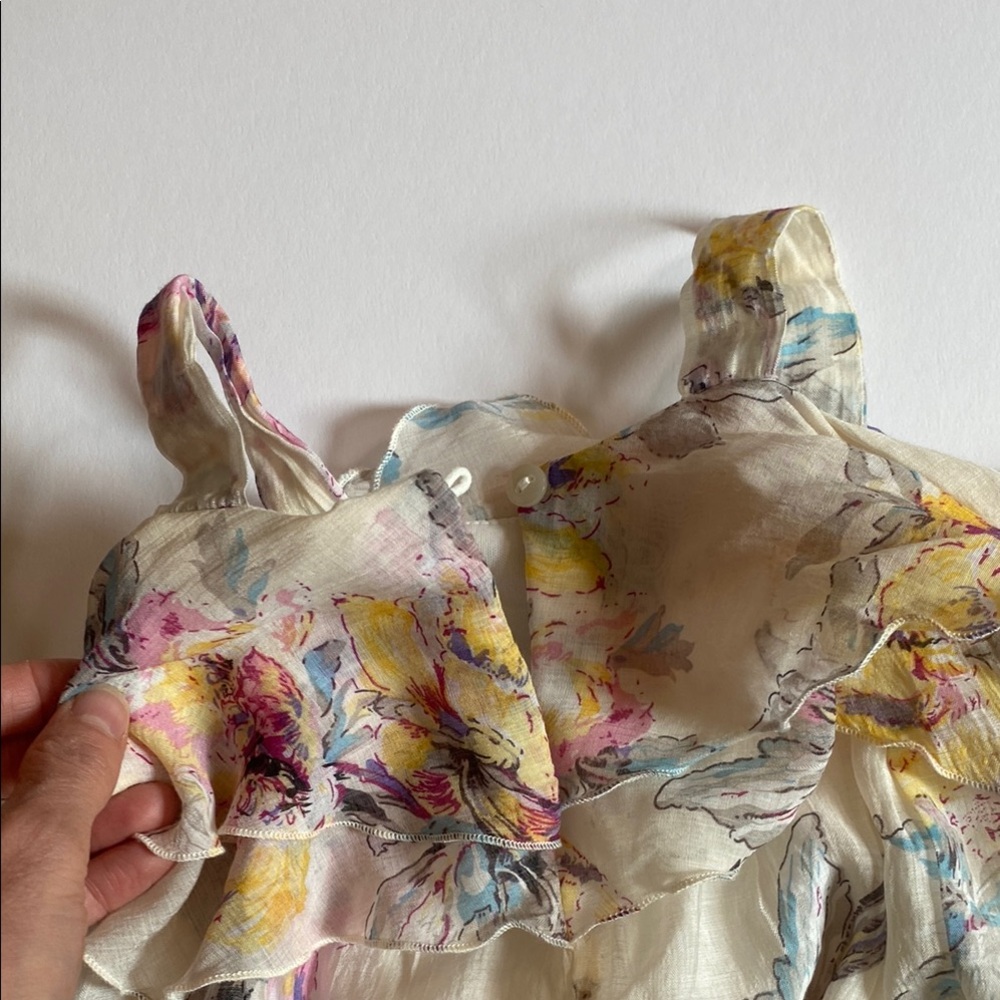 Floral Ruffle Sleeve Dress - Picture 3 of 7